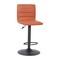 Emma and Oliver Coti Modern Channel Tufted Upholstered Height Adjustable Mid-Back Stool and Pedestal Base with Footrest